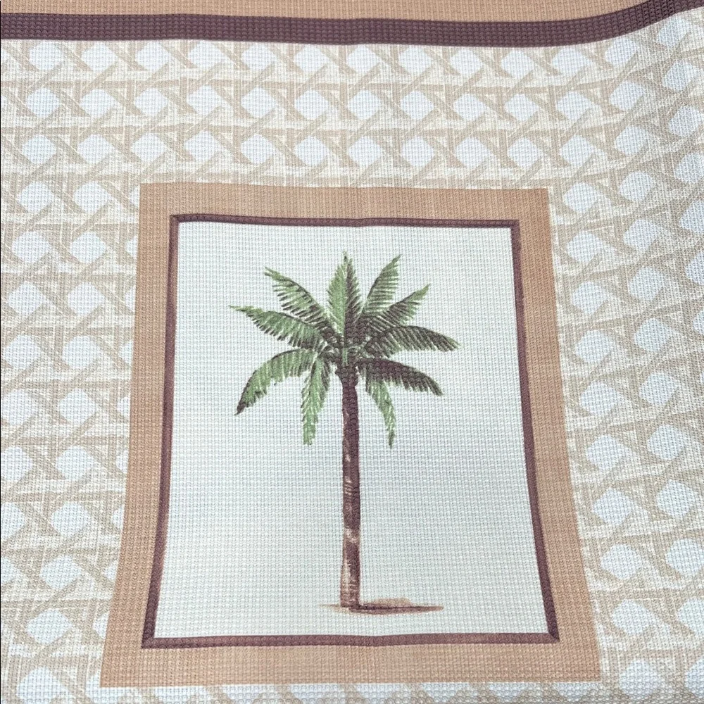 Better Homes And Gardens Beige and Cream Palm Tree Patterned Shower Curtain - Picture 1 of 4